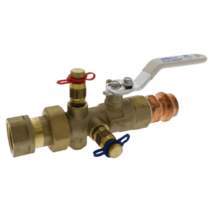 NIBCO Balancing Valve - Manual, Lead Free Brass, FPT Body x Press Tailpiece, Stainless Steel Ball and Stem-FIG No-PCT-1805-66