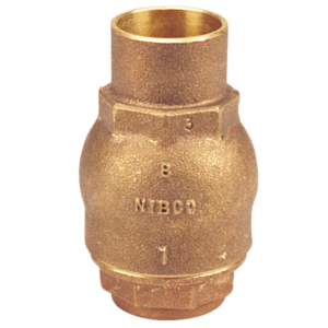 NIBCO Check Valve - Bronze Ring Check®, PTFE Disc, Solder Ends-FIG NO- S-480-Y