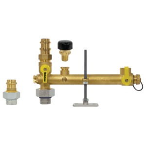 NIBCO Pro-Pal Water Heater Service Valve Kit w Expansion Tank Service, Dielectric Union, & Vacuum Relief Valve-FIG No-H-x165-DU-VR