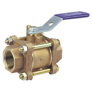 NIBCO Three-Piece Bronze Ball Valve - Conventional Port, Threaded-FIG No-T-590-Y
