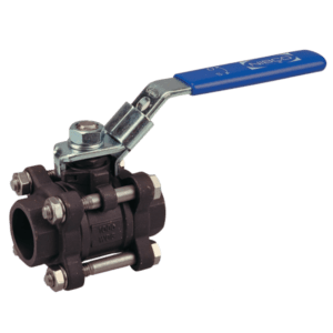 NIBCO Three-Piece Carbon Steel Ball Valve - Full Port, Stainless Steel Trim, Socket Weld-FIG No-K-595-CS-R-66-LL